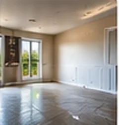 The same living room rebuilt and repainted